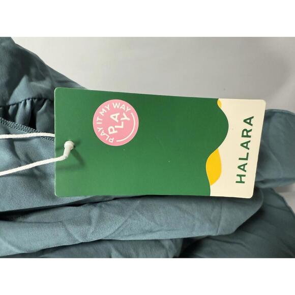 NWT Halara Midi dress drawstring ruffles Stone Blue XL - Picture 5 of 12